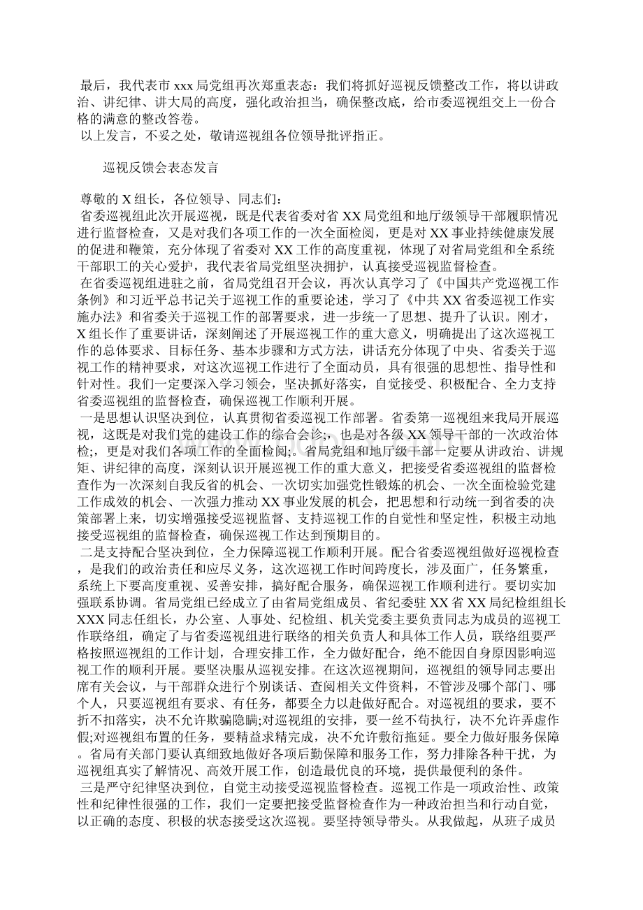 巡视反馈会表态发言Word文件下载.docx_第2页