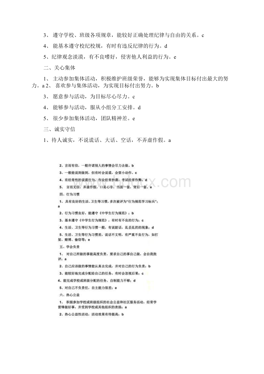 初中生自我评价30字Word文档下载推荐.docx_第2页