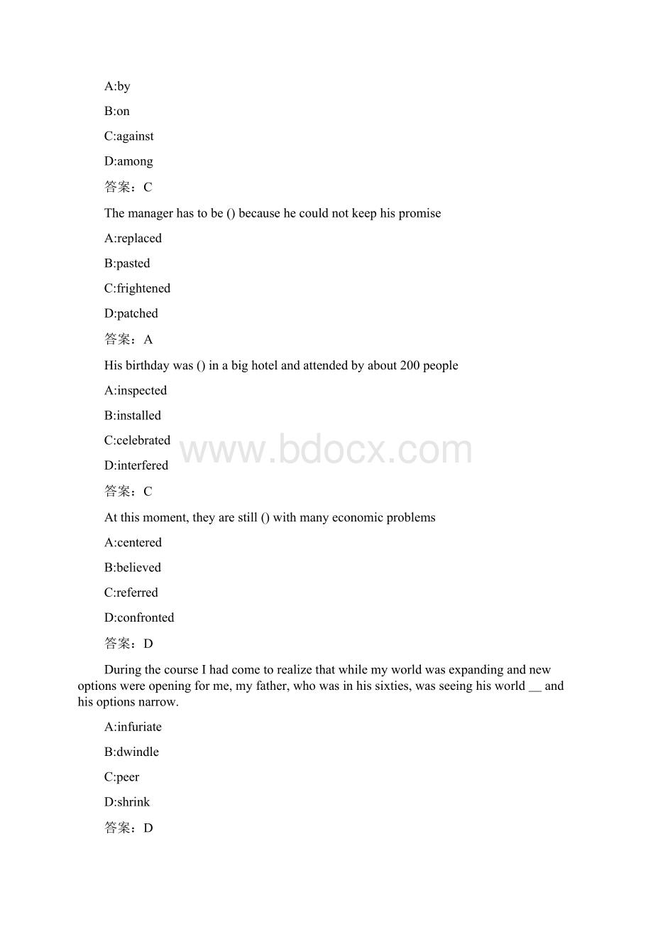 英语精读三19春在线作业20003879A6821EA274024Word文件下载.docx_第2页