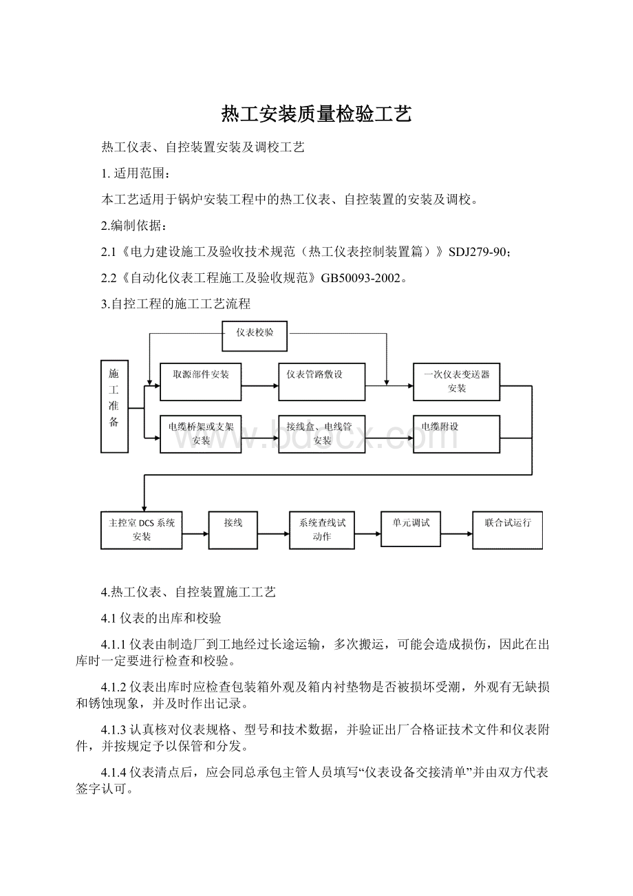 热工安装质量检验工艺文档格式.docx_第1页