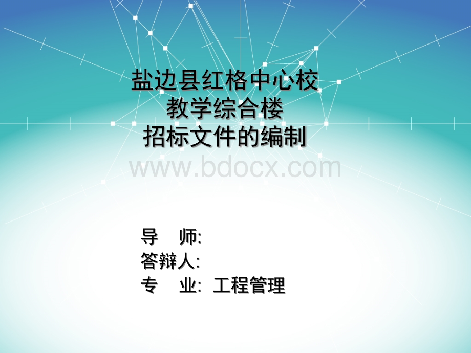 招标文件毕业答辩PPT.ppt