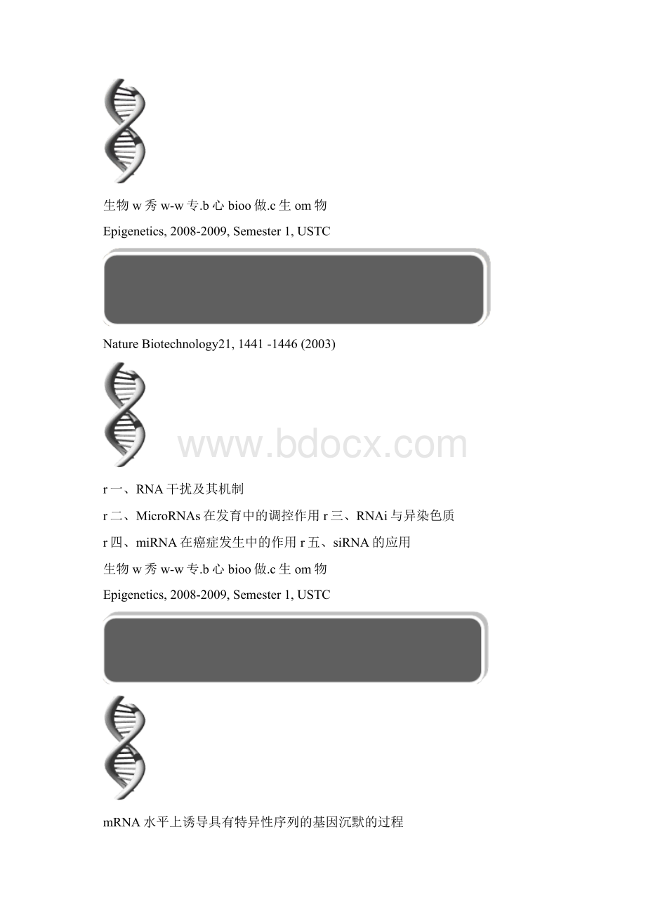 表观遗传学第七章siRNA与miRNA介导的调控精Word格式文档下载.docx_第2页