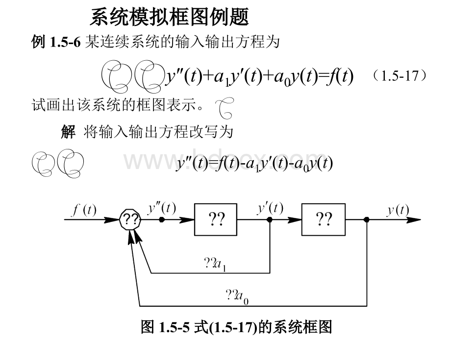 系统模拟框图例题.ppt_第1页