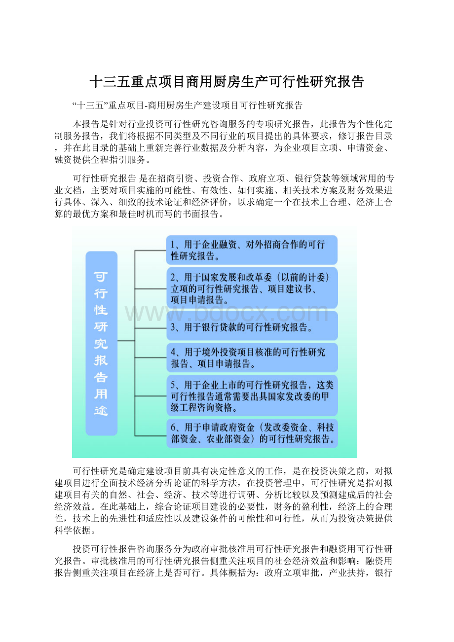 十三五重点项目商用厨房生产可行性研究报告.docx_第1页