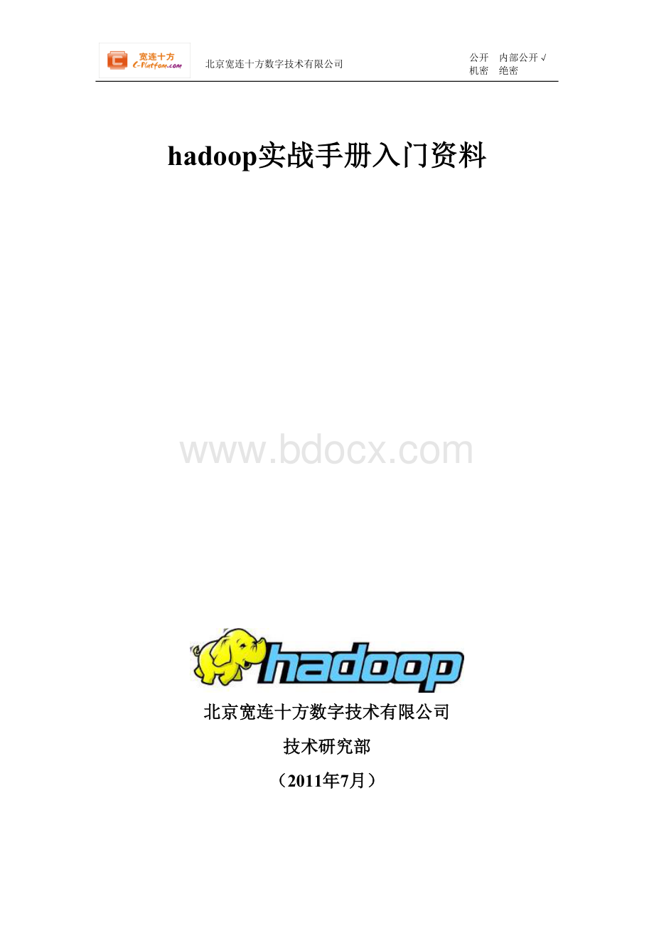 hadoop实战手册入门资料Word格式文档下载.doc