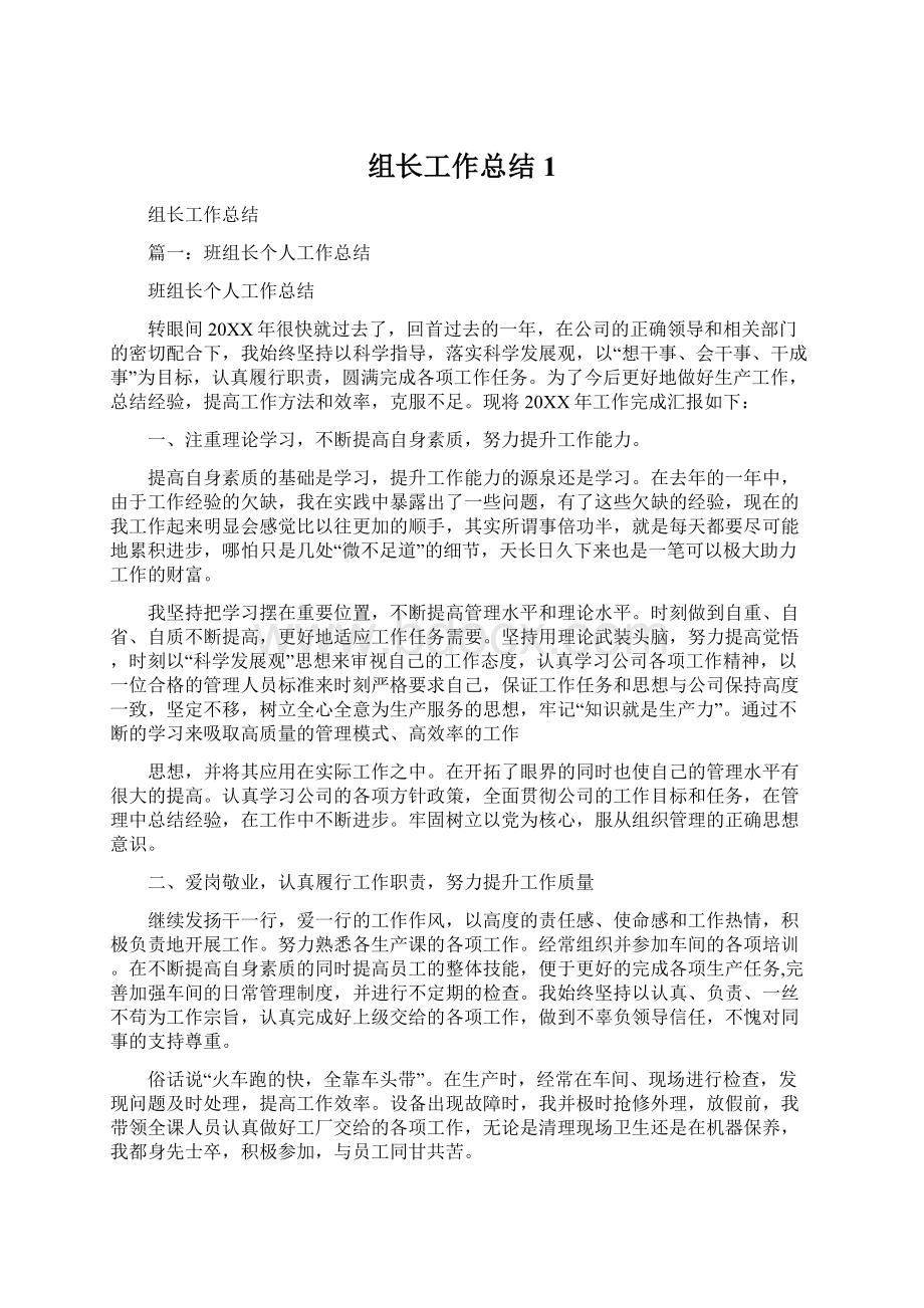 组长工作总结1.docx