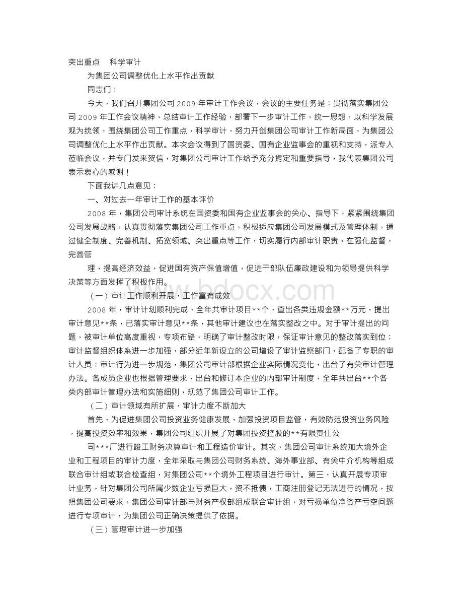 领导审计讲话稿.doc_第1页