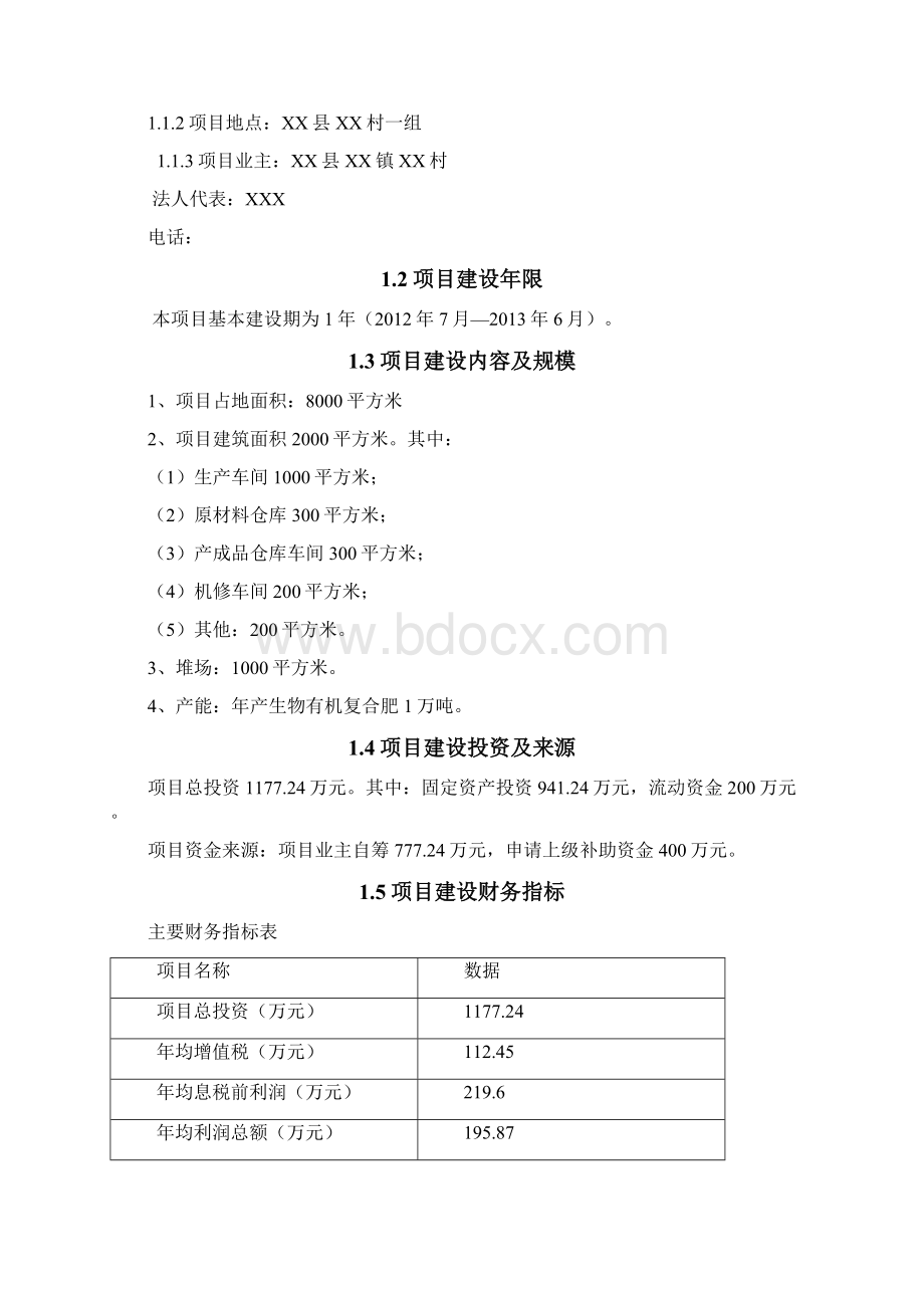 年产1万吨生物有机复合肥项目建设可行性研究报告.docx_第2页