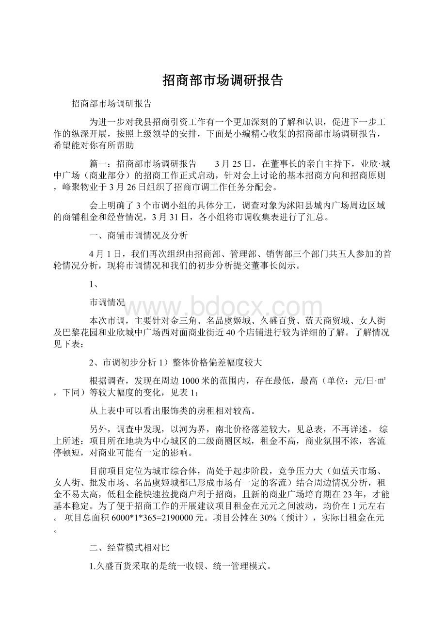 招商部市场调研报告Word格式文档下载.docx_第1页