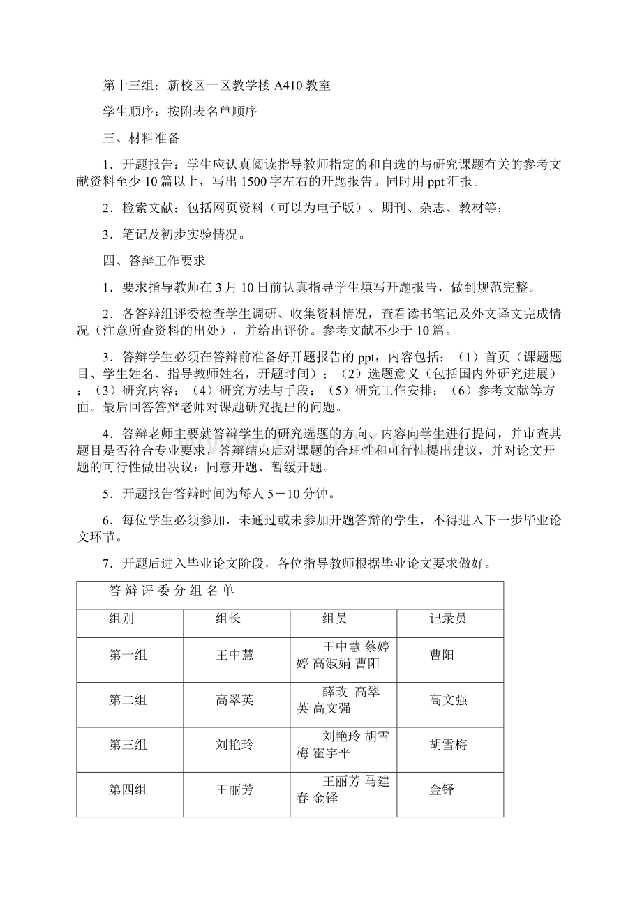 4化学专业届毕业论文开题报告答辩工作安排完成解析.docx_第2页