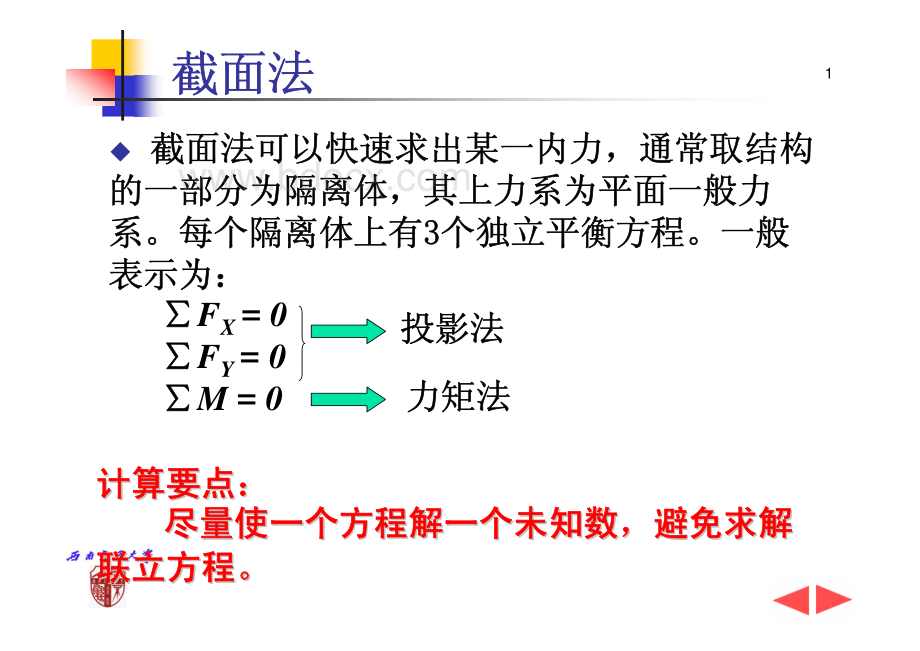 桁架内力计算的截面法.pdf