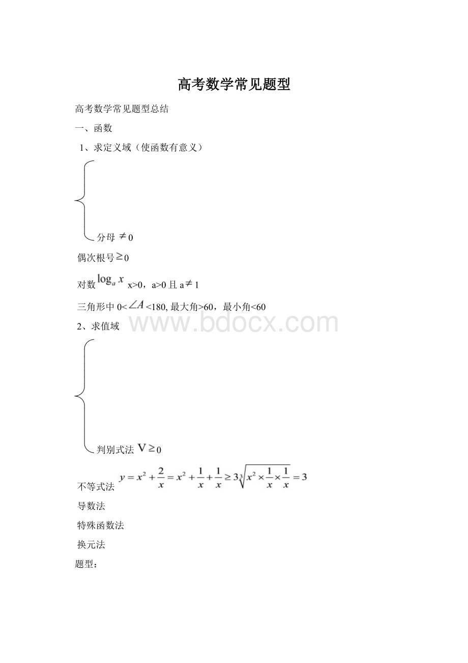 高考数学常见题型.docx_第1页