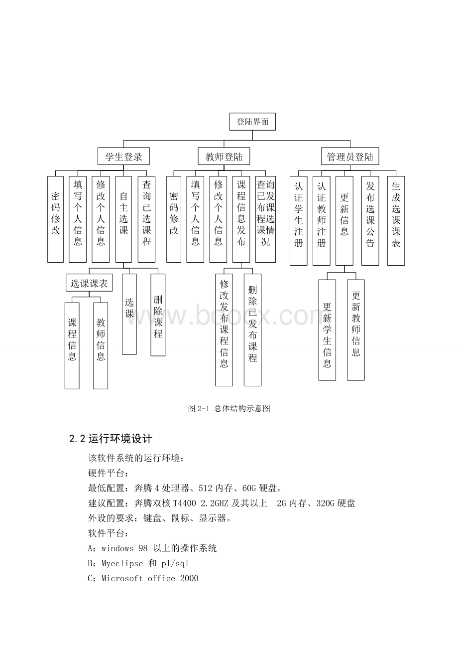 网上选课系统总体设计说明书Word格式文档下载.docx_第3页