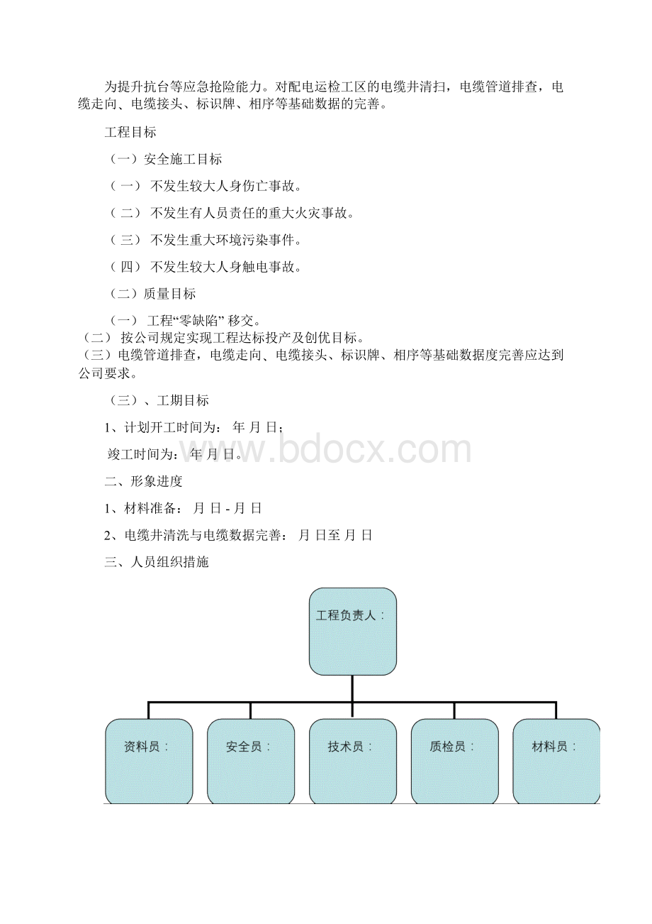 电缆排沟管道维护工程三措一案Word下载.docx_第2页