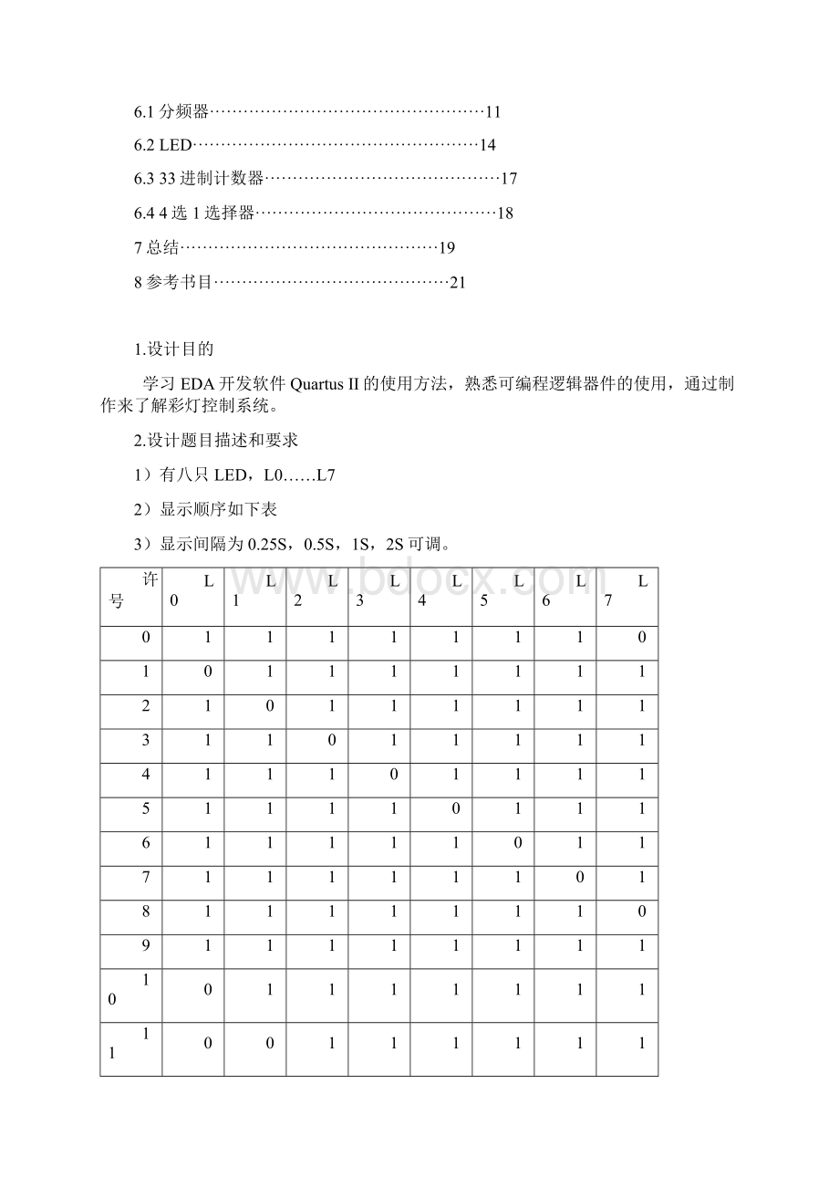 EDA课程设计彩灯控制器Word格式文档下载.docx_第2页