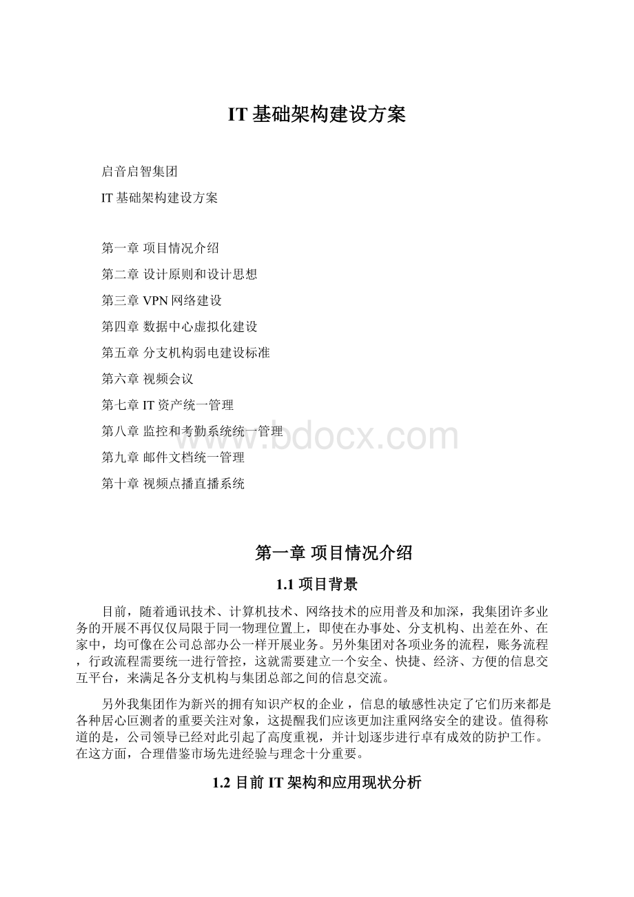 IT基础架构建设方案Word格式文档下载.docx