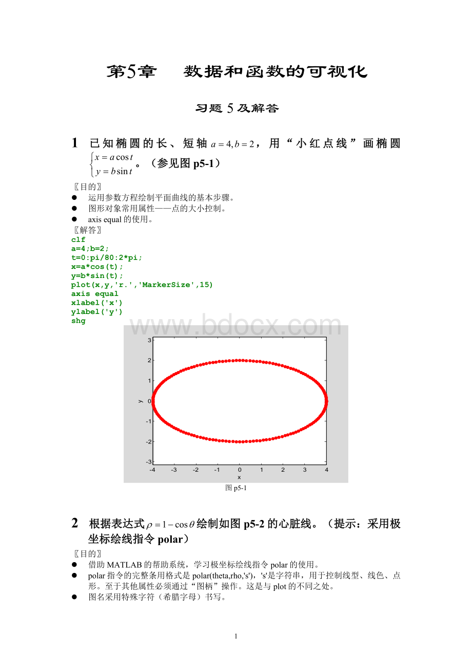 MATLAB教程2012a-习题解答-第五章-张志涌-北航文档格式.doc_第1页