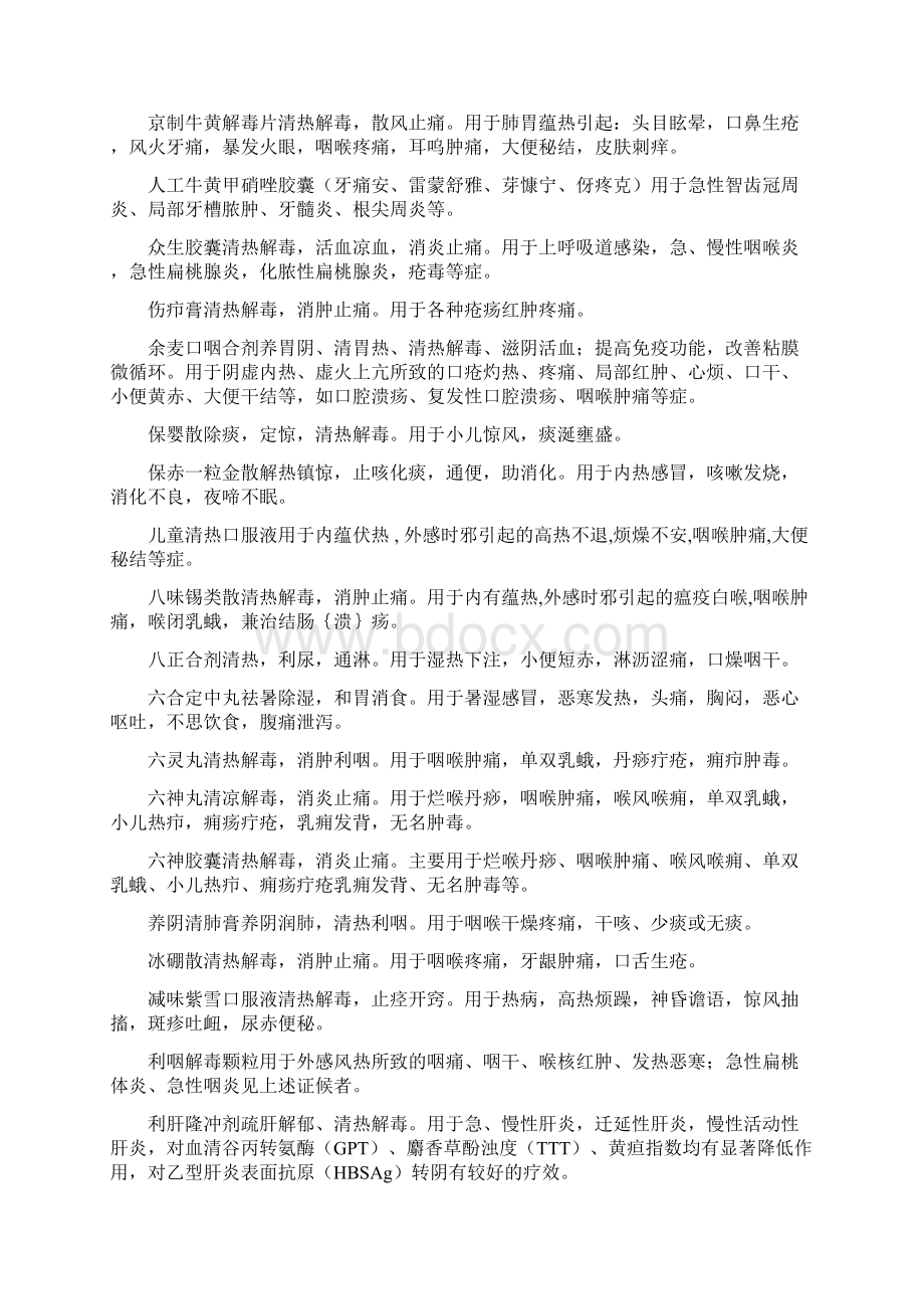 整理清热解毒类中成药物列表.docx_第3页