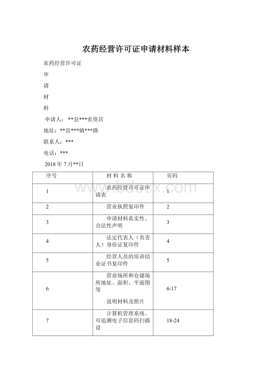 农药经营许可证申请材料样本Word下载.docx_第1页