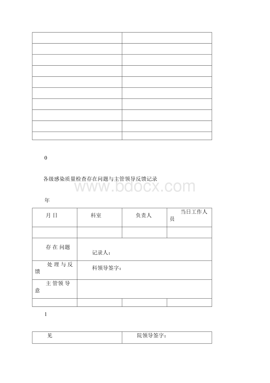 医院感染质量检查反馈记录登记Word文档格式.docx_第2页