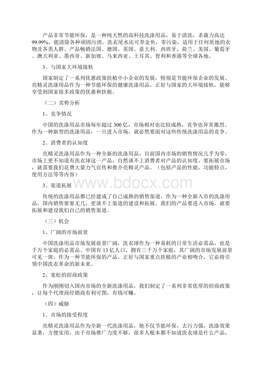 最新品牌洗涤清洁新产品市场营销推广策划案Word文档下载推荐.docx_第2页