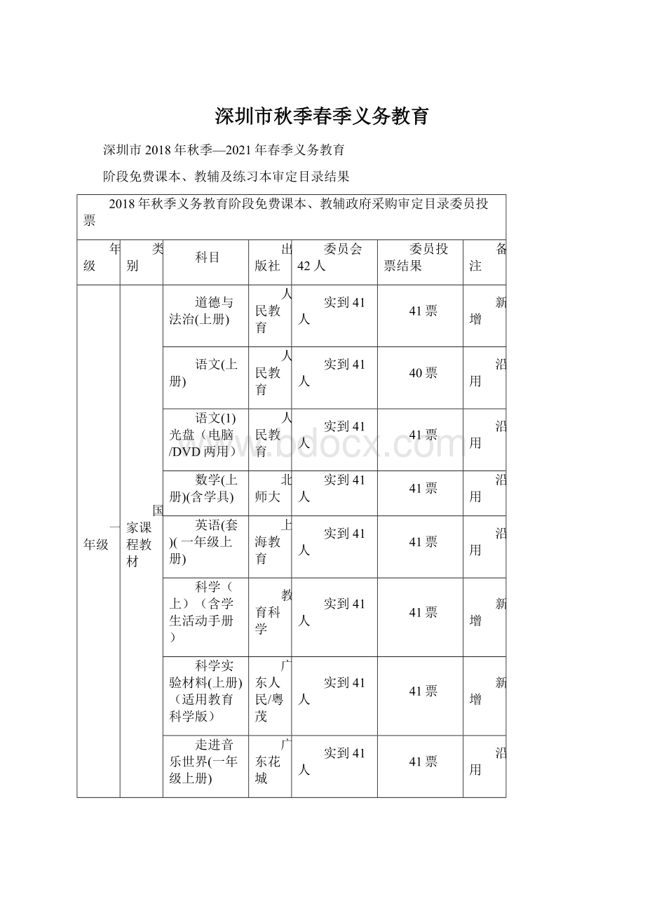 深圳市秋季春季义务教育.docx