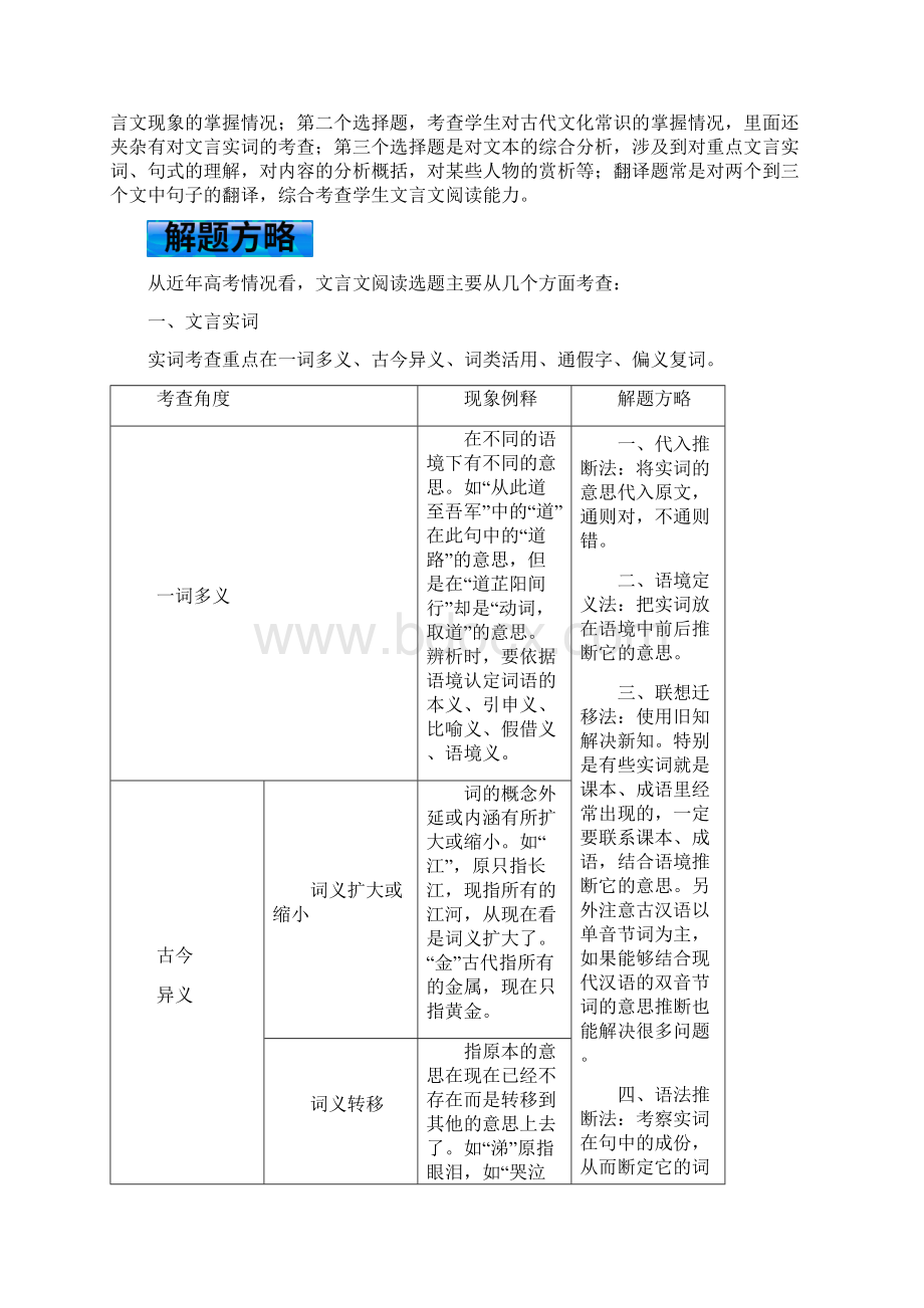 高考语文一轮复习学案文言文阅读教师版Word格式.docx_第2页