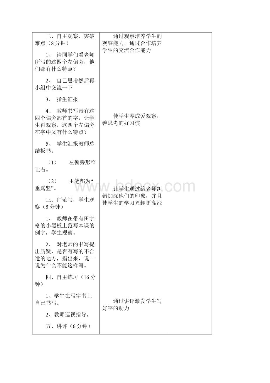 小学二年级写字教案 表格式.docx_第2页