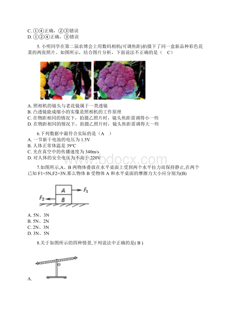 中考真题四川省自贡市中考物理试题Word格式文档下载.docx_第2页