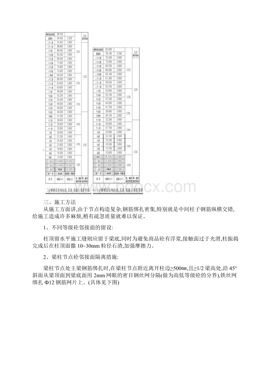 梁柱节点砼浇筑方案Word下载.docx_第3页