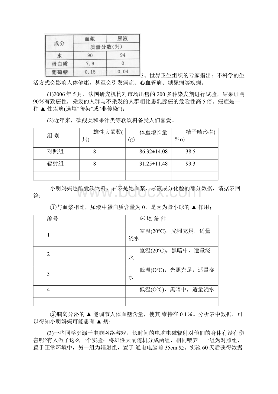 中考科学复习初中科学生物实验探究专题剖析文档格式.docx_第2页