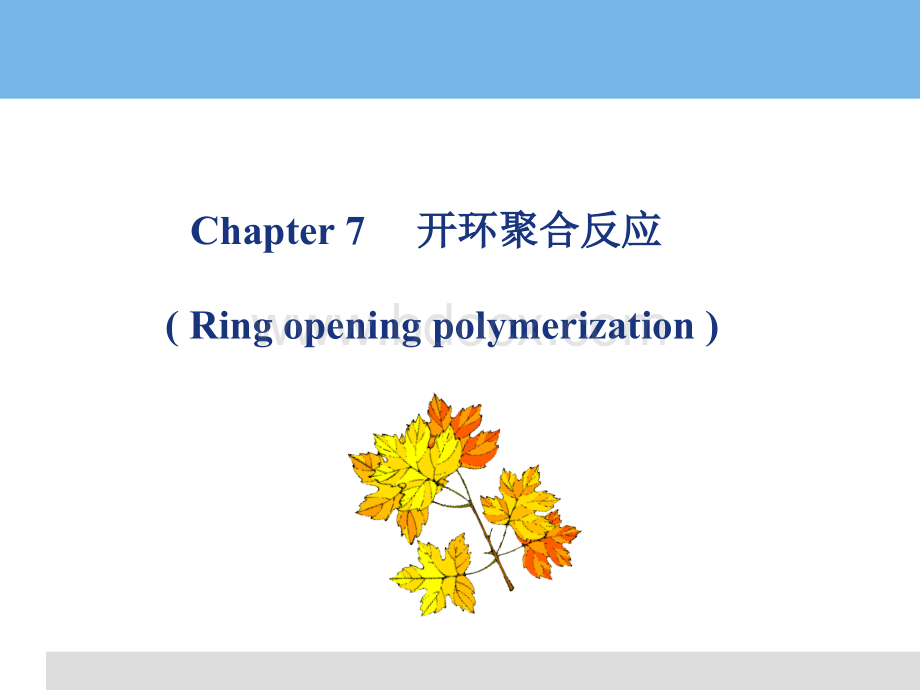 高分子化学-11(开环聚合)PPT资料.ppt