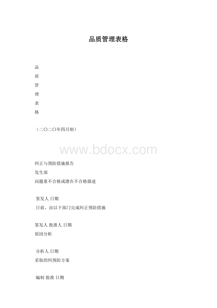 品质管理表格.docx_第1页