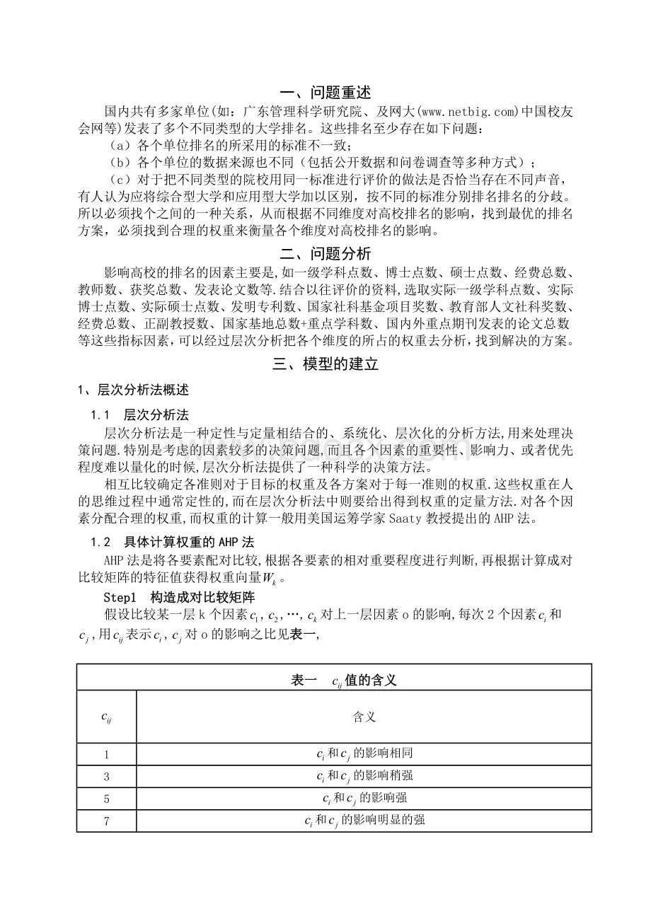 层次分析法解决高校排名问题.doc_第2页