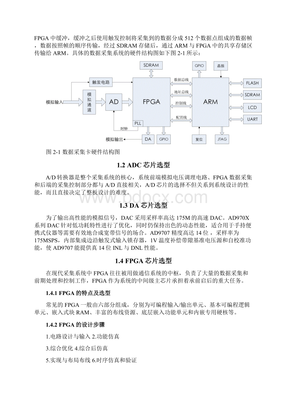 基于ARM和FPGA的高速数据采集卡的设计与实现Word格式文档下载.docx_第2页