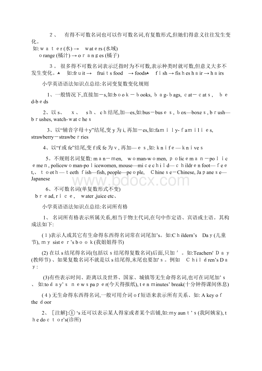 小学英语语法知识点总结Word格式.docx_第2页