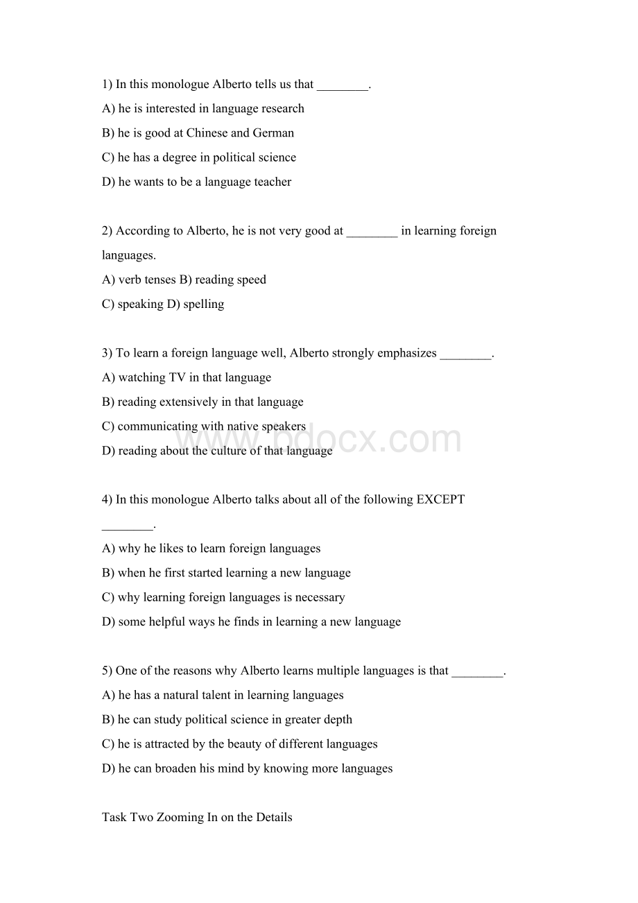 新世纪大学英语第二版综合教程1课文翻译及答案Unit2.docx_第3页