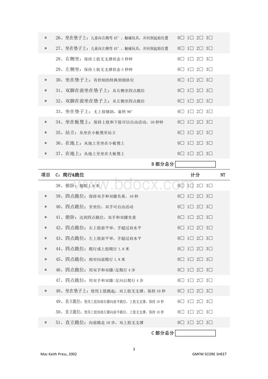 粗大运动功能评估量表(翻译).doc_第3页