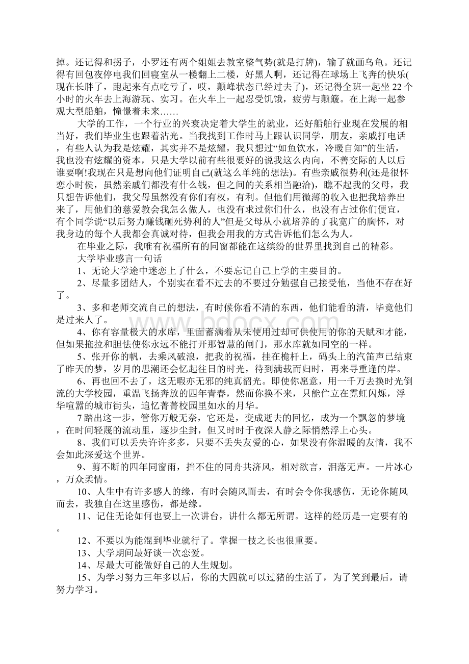 大学毕业感想文档格式.docx_第3页