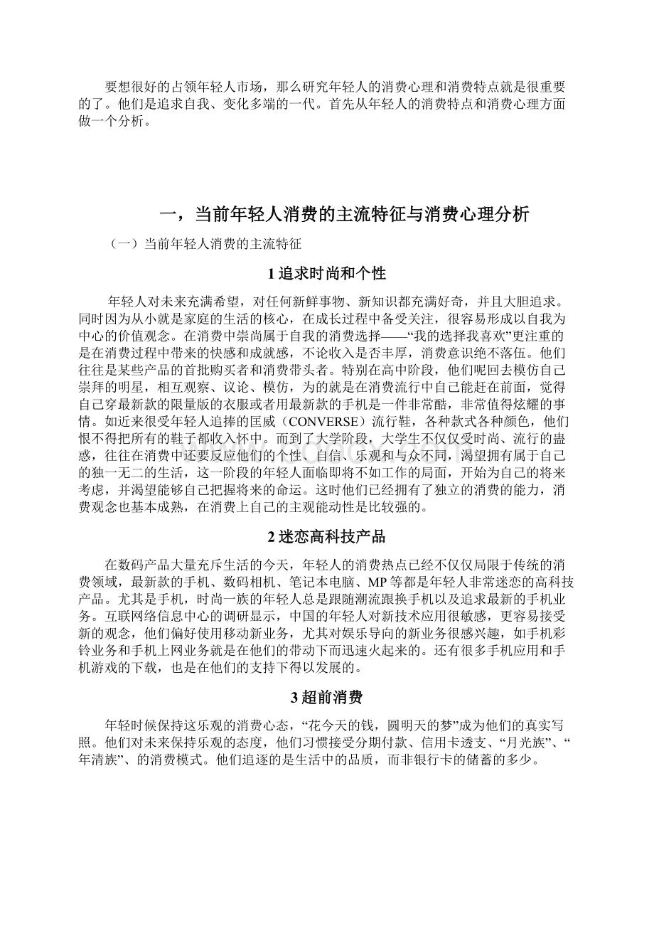 毕设论文以论年轻人作为目标市场的营销策略Word文件下载.docx_第3页