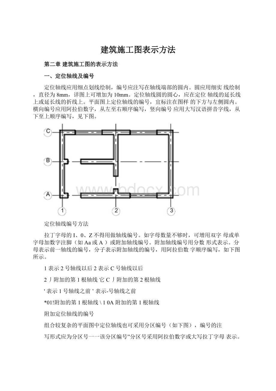 建筑施工图表示方法.docx