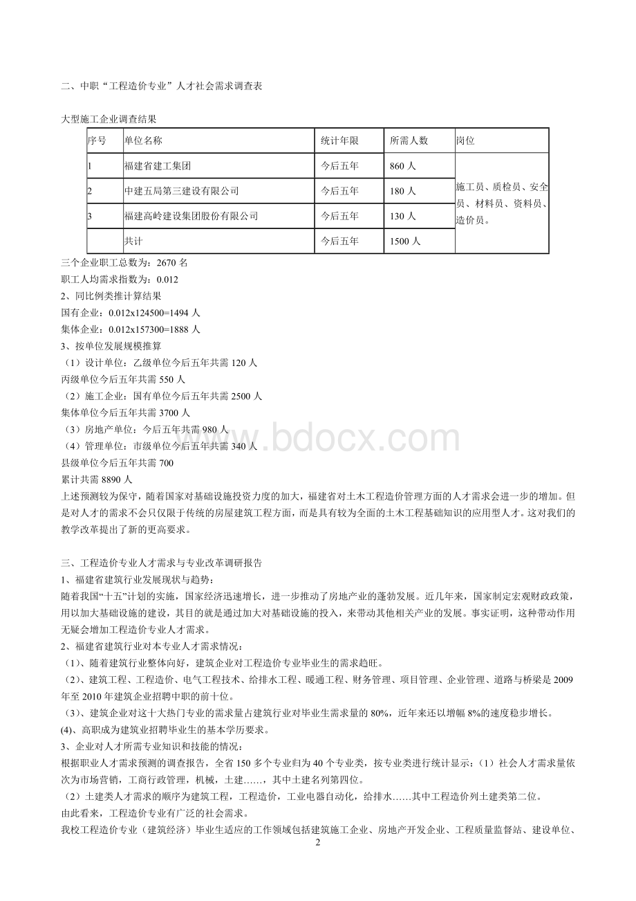 工程造价科校本课程改革方案Word格式文档下载.doc_第2页