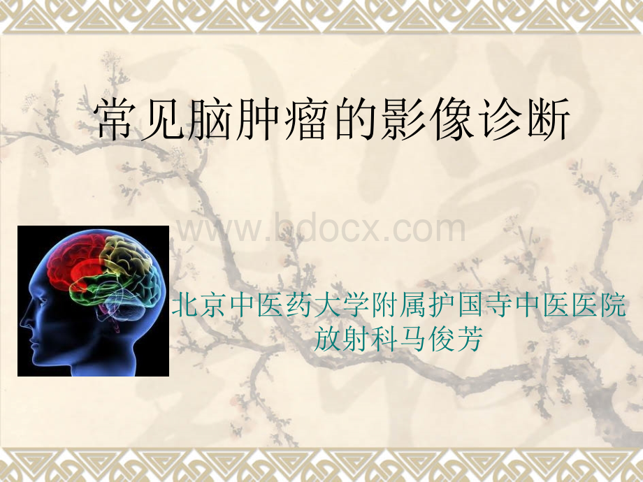 常见脑肿瘤的影像诊断.ppt.ppt_第1页