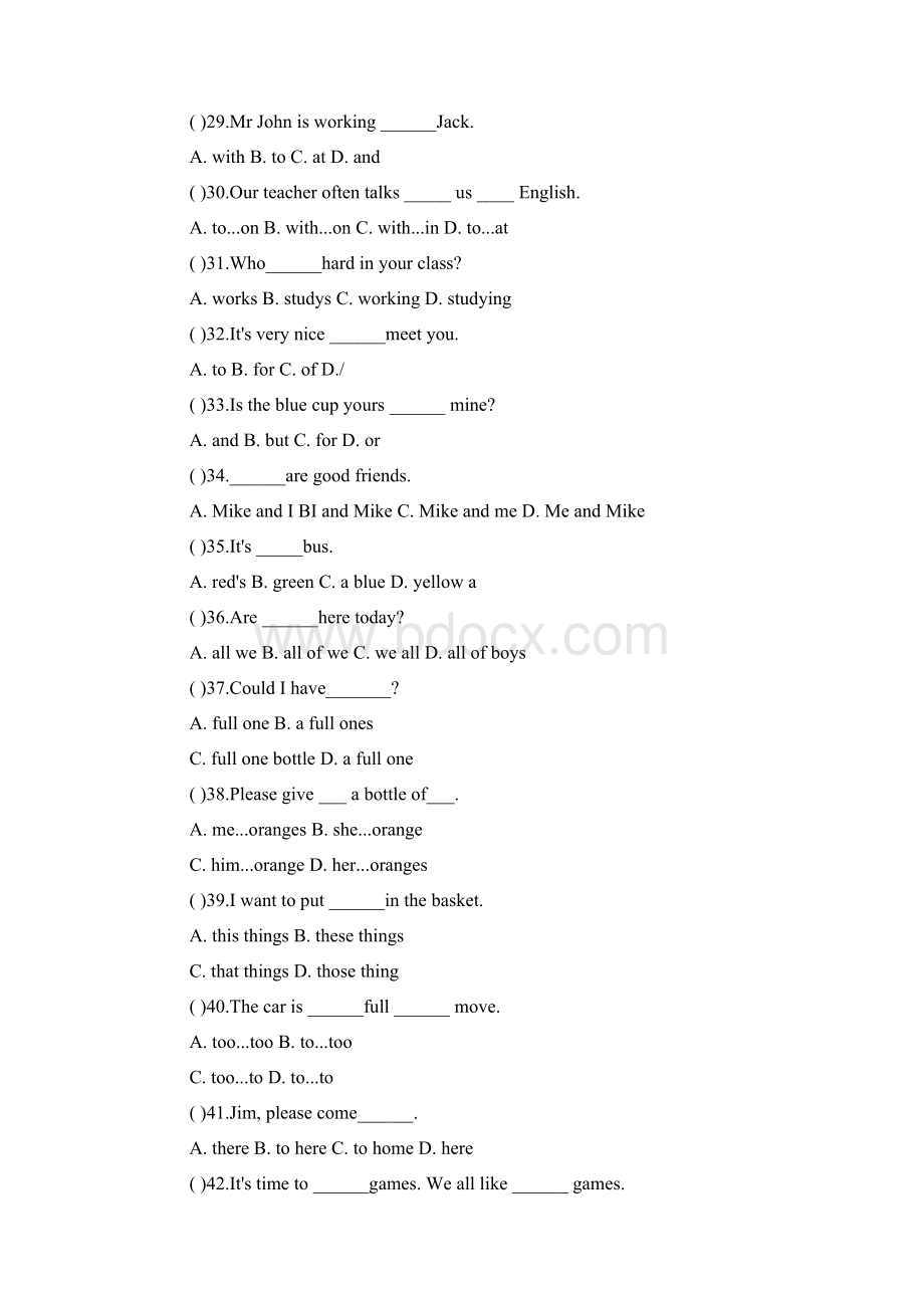 小升初英语常考经典单选题含答案解析.docx_第3页