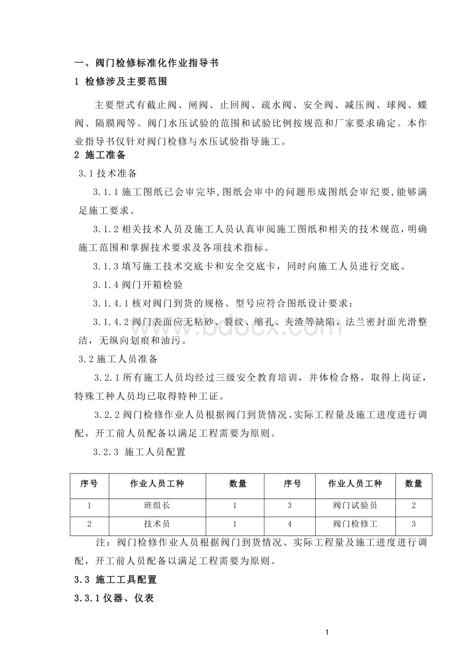 阀门检修标准化作业指导书.doc_第1页