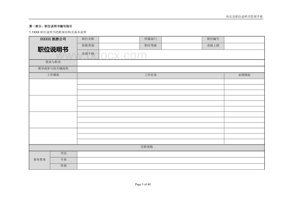 旅游公司职位说明书管理手册(定稿）.doc_第3页