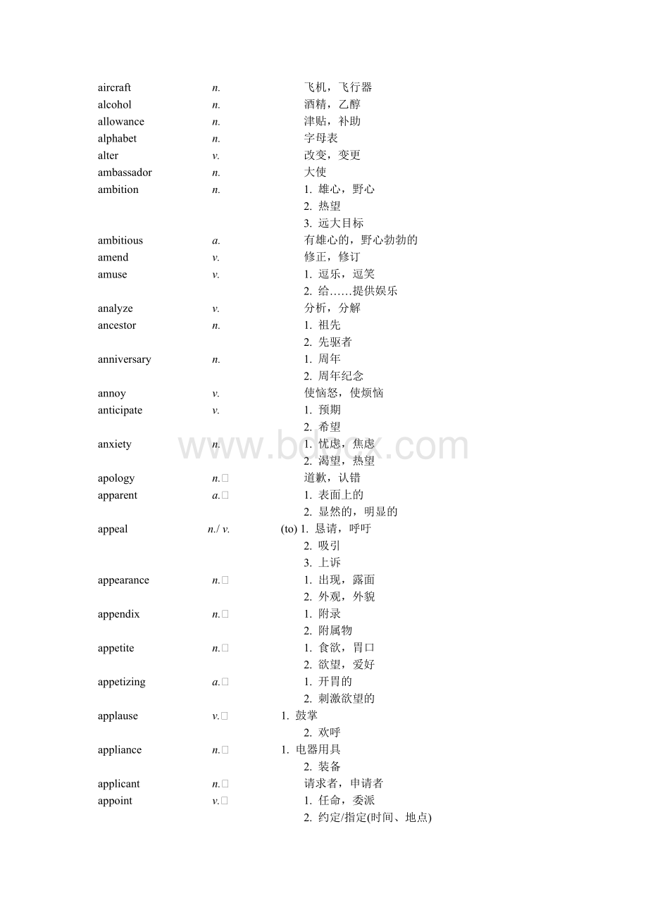 山东专升本英语-大纲词汇完整版.doc_第2页