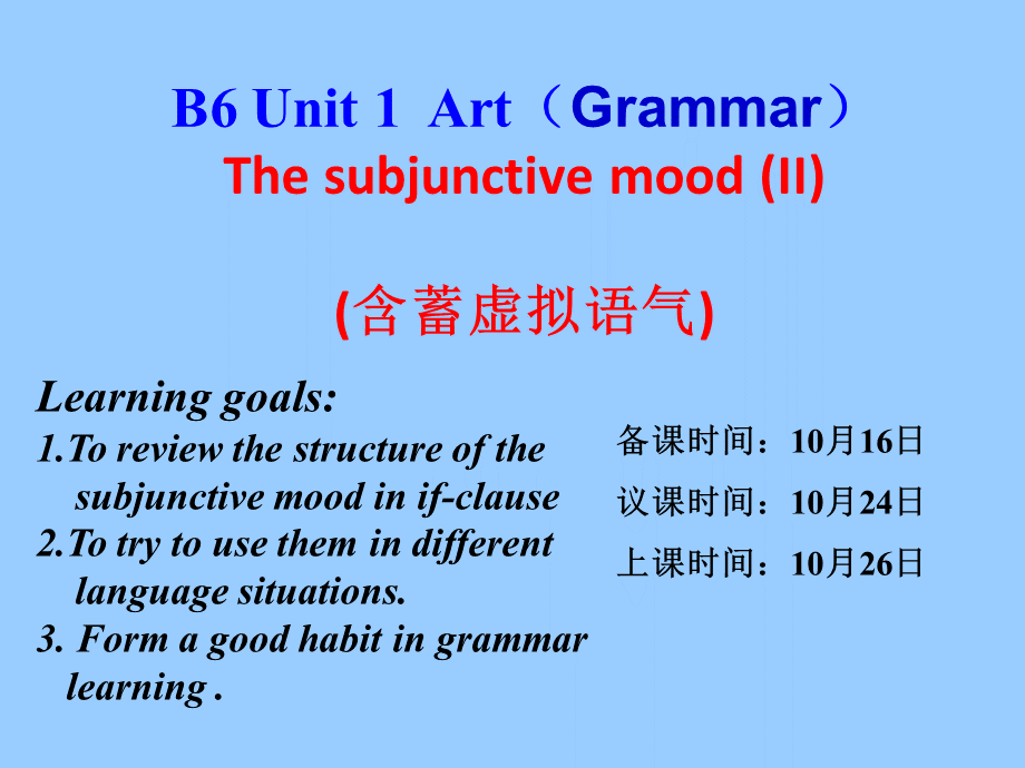 高中英语语法课件选修6-含蓄虚拟语气(公开课).ppt