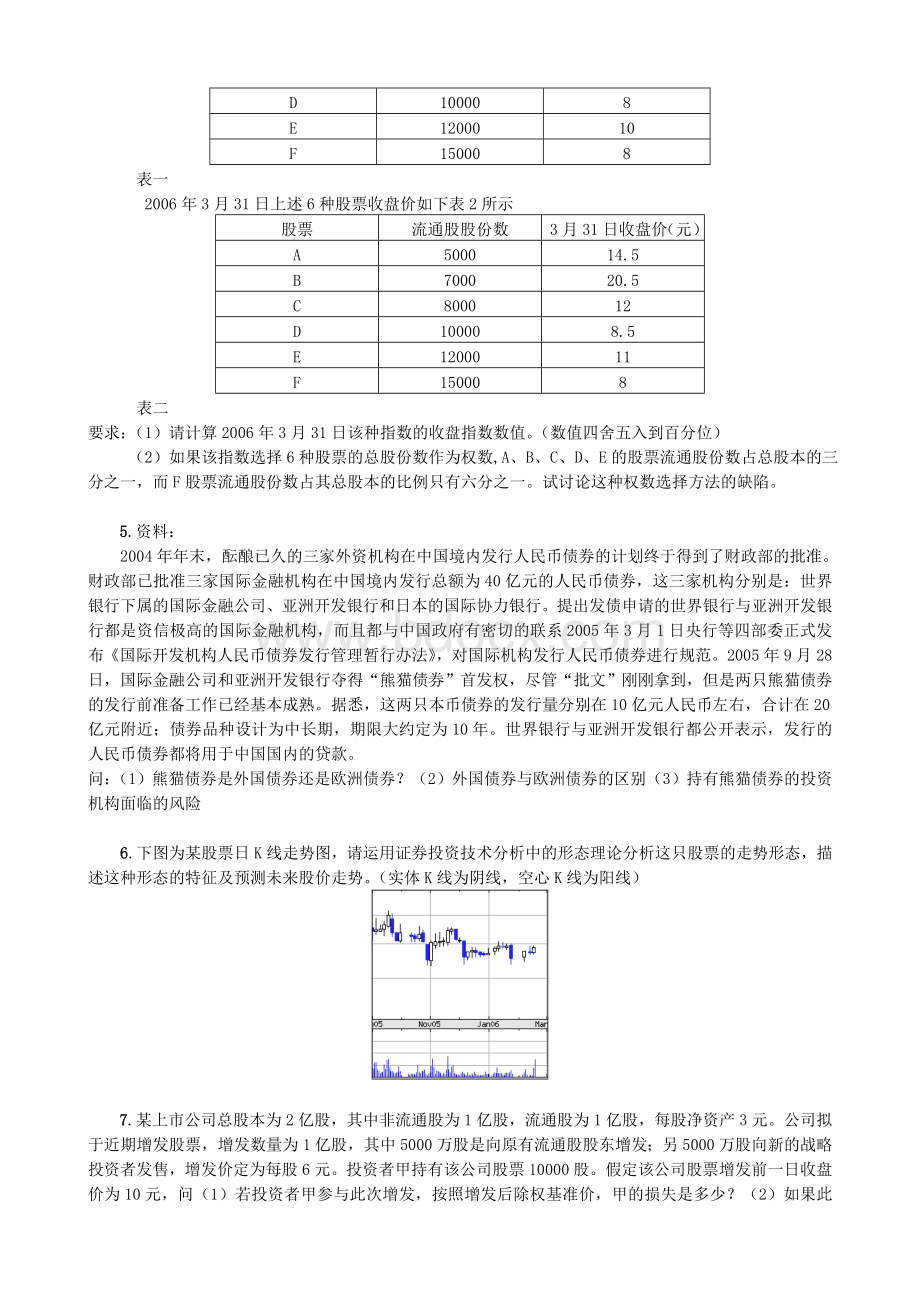 证券投资案例分析题及答案.doc_第2页