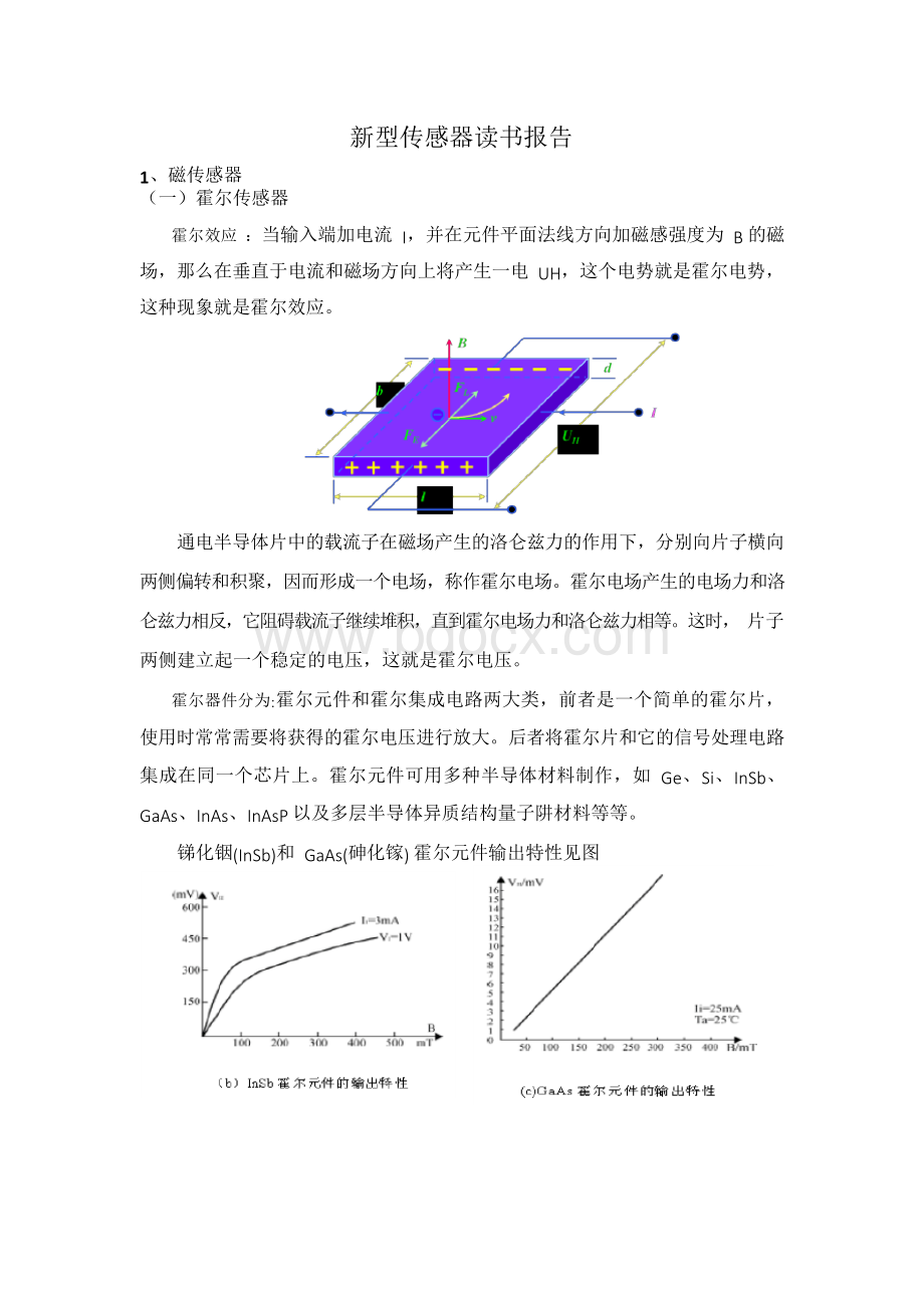 新型传感器原理及应用 读书报告.docx